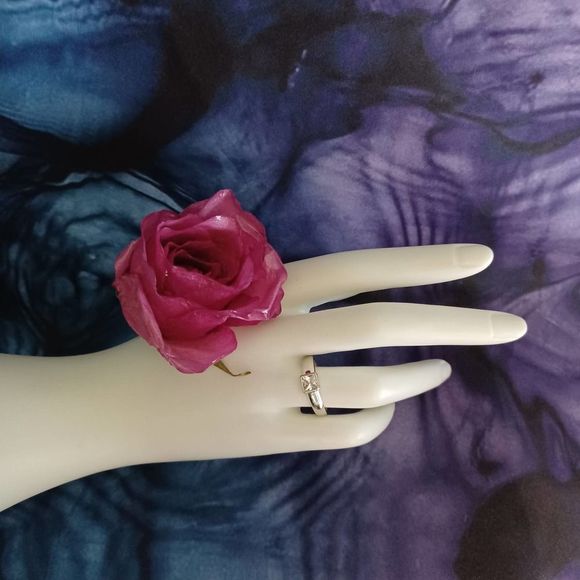 Swarovski Elements - Size 7.75 - Silver tone ring as pictured - Picture 2 of 8